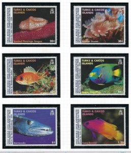 Turks and Caicos 1248-55 MNH 1998 Fish (ak5505)