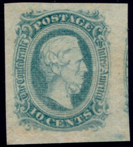 CSA 11c 1863 Jefferson Davis greenish blue PSAG grade 95 NH