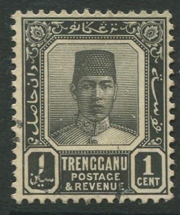 Malaya-Trengganu -Scott 20 - Sultan Badaru l Alam - 1925- Used - Single 1c Stamp