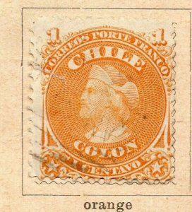 Chile 1867 Early Issue Fine Used 1c. NW-09246