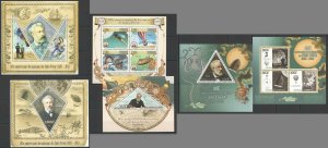 2015 Space Marine Life Dinosaurs Ships Jules Verne 3Kb+3Bl Mnh Pe248,620,1057