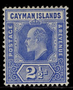 CAYMAN ISLANDS EDVII SG27, 2½d ultramarine, M MINT. 