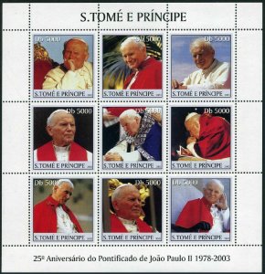 St Thomas & Prince 1451-1452 ai,1453-1454 sheets,MNH. Reign of Pope John Paul II