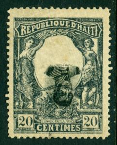 HAITI  1903 Cent. of Independence  20c slate & black Sc# 87 MH - INVERTED CENTRE