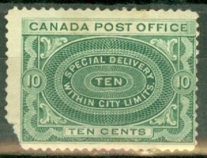 Canada E1 mint bottom left corner fault CV $125