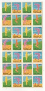 Canadian Easter Seals Sheet of 28   MNH