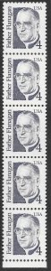 US #2171 MNH  Strip of 5.  Father Flanagan.