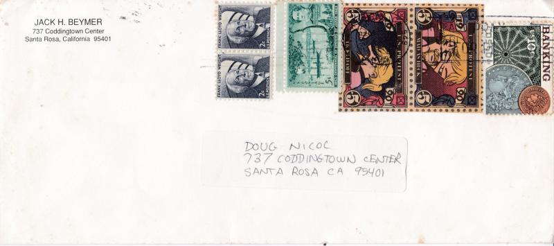 United States 1990 Cover Franked with Two Doonedbury Labels Postmarked & Mailed