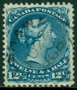 EDW1949SELL : CANADA 1868 Sc #30 Incredible XF, Used stamp. A real Gem AIEP Cert
