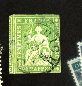 SWITZERLAND #40 USED FVF THIN Cat $95