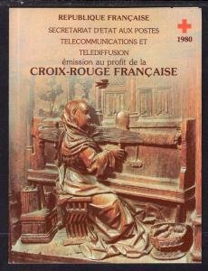 1980 France complete booklet with ScB531a pane of 8 MNH