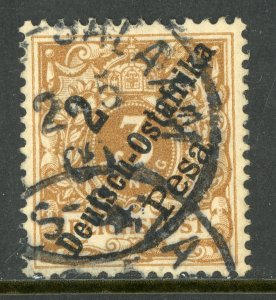 East Africa 1896 Germany 2 Pesa/3pfg Light Brown  Sc #6a VFU E351