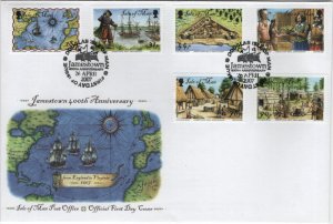 Isle of Man 2007 FDC Sc 1202-1207 Settling of Jamestown, VA 400th ann Set of 6