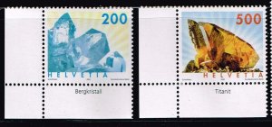 Switzerland 2002,#1130_1 MNH,  minerals