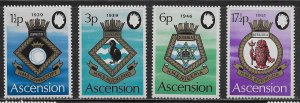 Ascension Scott #'s 156 - 159 MNH