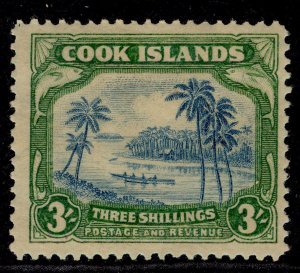 COOK ISLANDS GVI SG145, 3s grenish blue & green, M MINT. Cat £50.