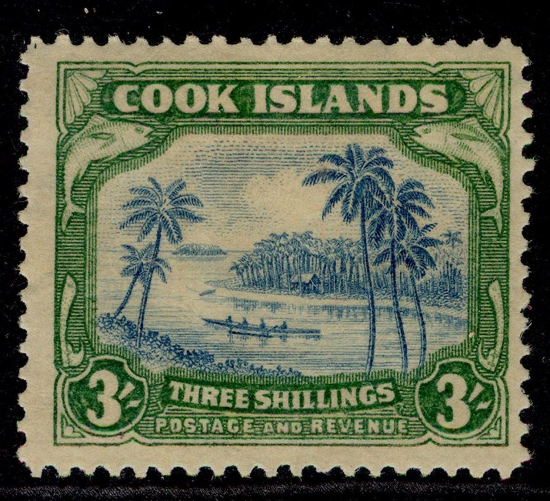 COOK ISLANDS GVI SG145, 3s grenish blue & green, M MINT. Cat £50.