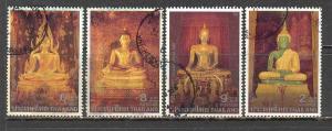 THAILAND Sc# 1608 - 1611 USED FVF 4Set Buddha Sculptures