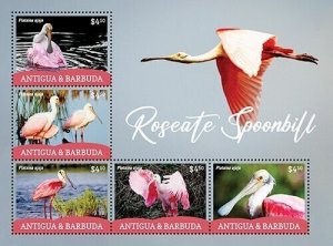 2023 09- ANTIGUA - ROSEATE SPOONBILL        5V  complet set    MNH **