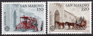 EUROPA CEPT 1979 - San Marino - Post and Telecommunications - Horses - MNH Set