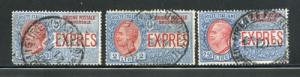 ITALY-Scott #E6-E8, Used, Cat. $242.50