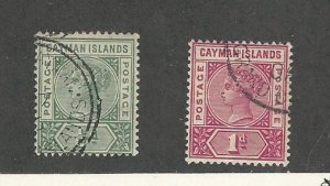 Cayman Islands, Postage Stamp, #1-2 Used, 1900, JFZ