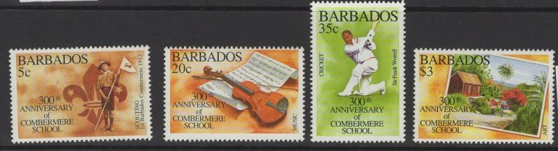 BARBADOS SG1053/6 1995 300th ANNIV OF COMBERMERE SCHOOL MNH