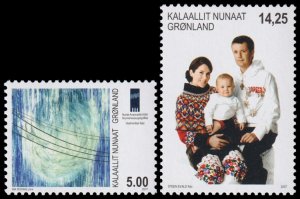 Greenland Scott 489, 490 (2007) Mint NH VF, CV $6.75 C