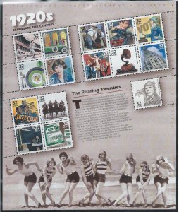 US #3184a-o Mint Sheet, Celebrate the Century, M-NH*-