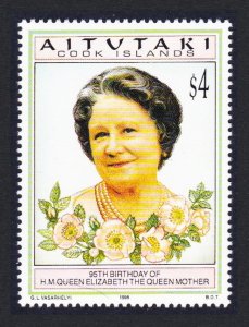 Aitutaki 95th Birthday of Queen Mother Flowers 1995 MNH SC#511 SG#688