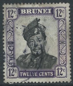 Brunei 1952 - 12c wmk Mult Script CA - SG107 used