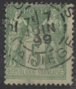 France 78 (used) 5c peace & commerce, green (1876)