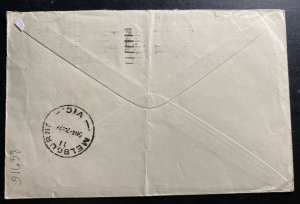 1934 London England Colorful Airmail Cover To Melbourne Australia Via Karachi 