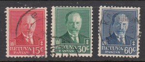 Lithuania SC# 283-5  1934 Smetrona set used