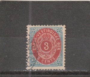 Danish West Indies  Scott# 6  Used  (1874 Numeral of Value)