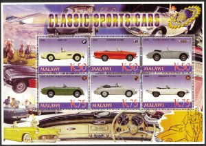 Malawi 2006 Classic Sport Cars ( IV ) Sheet MNH