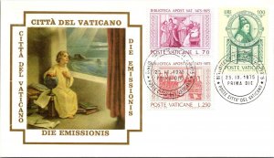 Vatican FDC 1975 - Biblioteca Apost. Vat - Z-Grill Cachet - F30766