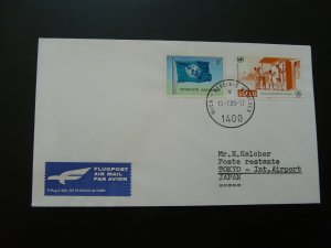 first flight cover Wien United Nations to Tokyo Japan AUA Austrian Airlines 1989