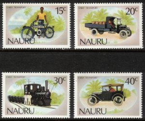 NAURU 1986 Early Transportation; Scott 317-20; MNH