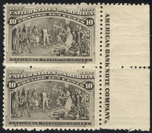 MALACK 237 VF OG NH, Pair, imprint, Super Nice! g8804