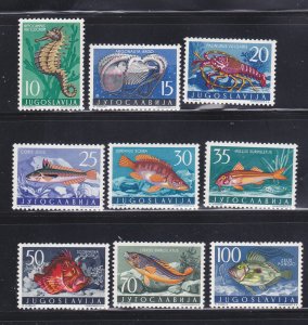 Yugoslavia 452-460 Set MH Marine Life