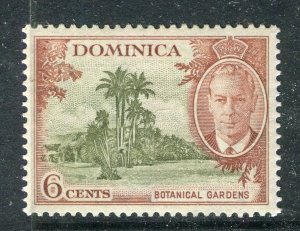 DOMINICA; 1951 early GVI Pictorial issue Mint hinged shade of 6c. value