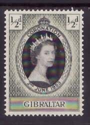 Gibraltar-Sc#131- id15-unused LH QEII Coronation set-any rainbo