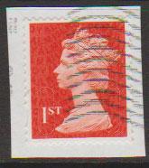 GB QE II Machin SG U2968d - 1st vermillion  - date code M13L - Source  S 