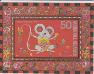 Marshall Islands # 602, Year of the Rat, Souvenir Sheet, Mint NH, 1/2 Cat.