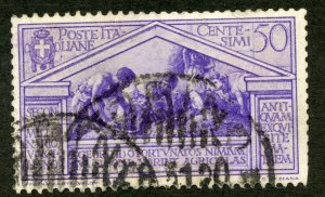 Italy Scott 252 UH - 1930 50c Harvesters at Work - SCV $0.80