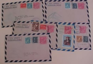 CUBA   AIR LETTER x6 INCLUDE 1 FDC