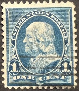 Scott#: 264 - Benjamin Franklin 1¢ 1895 BEP single used stamp - Lot F6