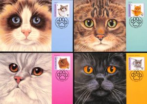 Finland Scott #1265 a.-d. maxicards maximum cards cats Persian Ragdoll