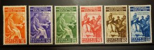 1935 Vatican City set International Juridical Congress, n . 41-46, 6 values MNH